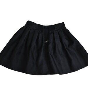 Alice + Olivia Black Pleated Box Mini Skirt Size Small